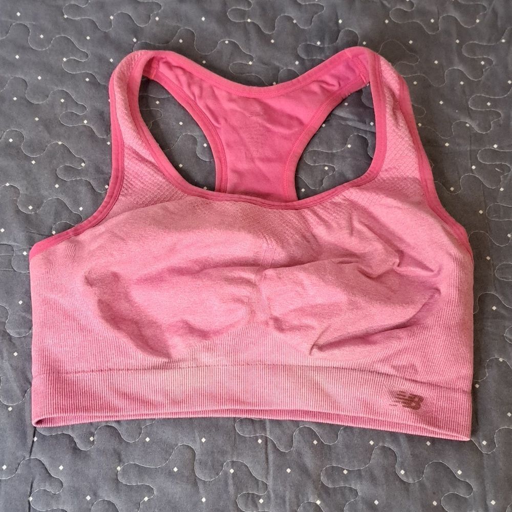 New Balance pink sports bra